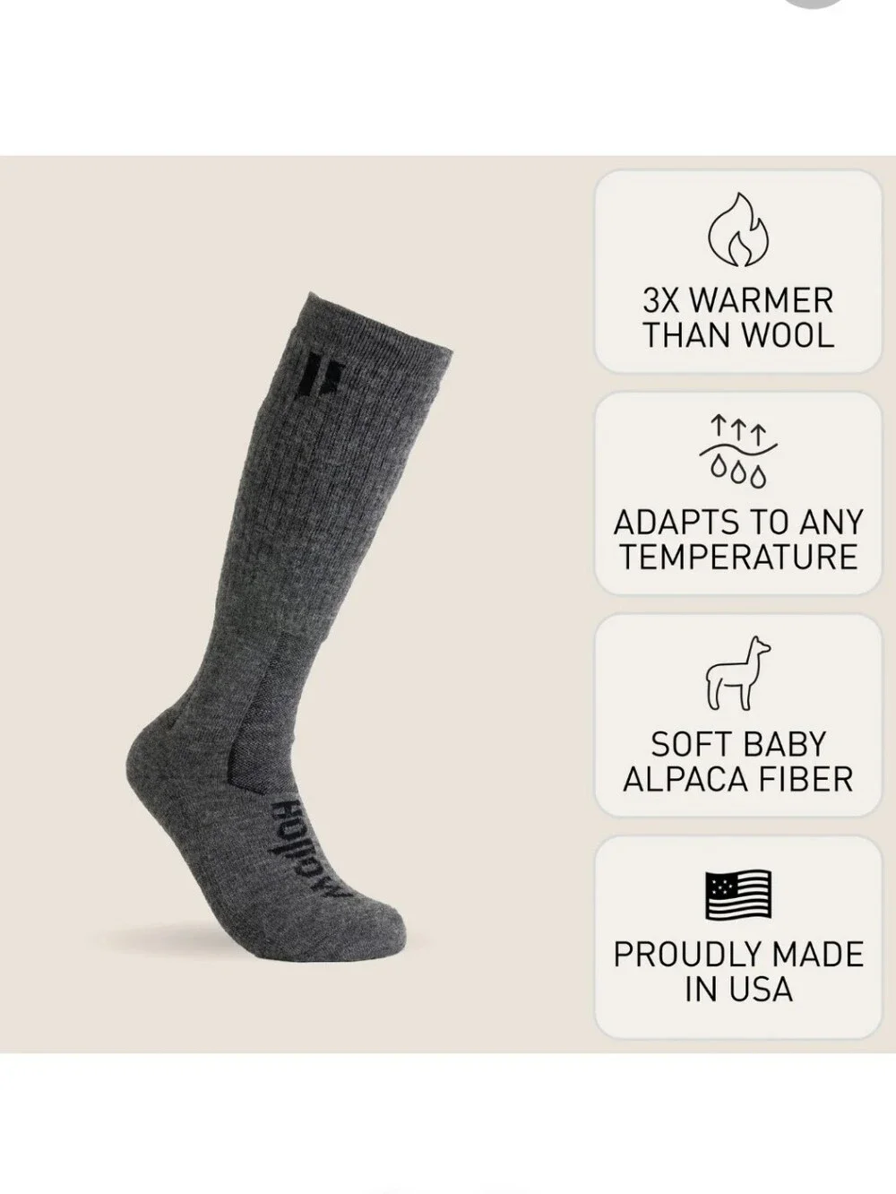 HOLLOW SNOW PERFORMANCE ALPACA SOCKS NWT